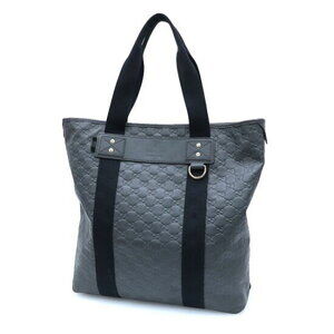 Gucci Guccissima Web Tote Bag embossed leather Black